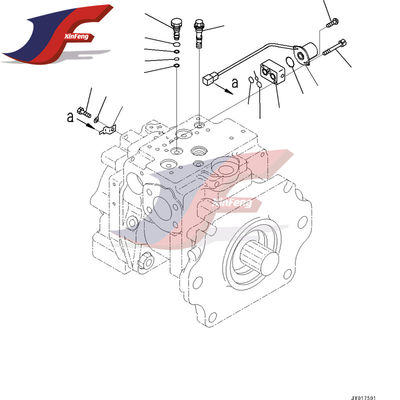 708-1W-01031 708-1H-00030 مضخة هيدروليكية لـ Komatsu WA500-6 الجرافة